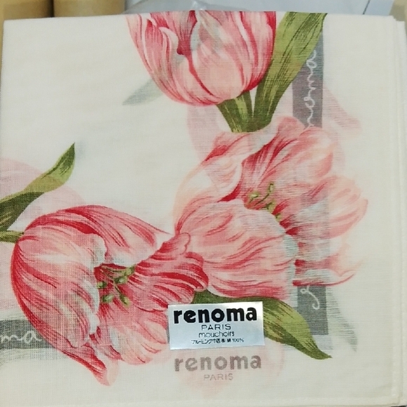 Renoma Paris Floral Handkerchief - Picture 8 of 10